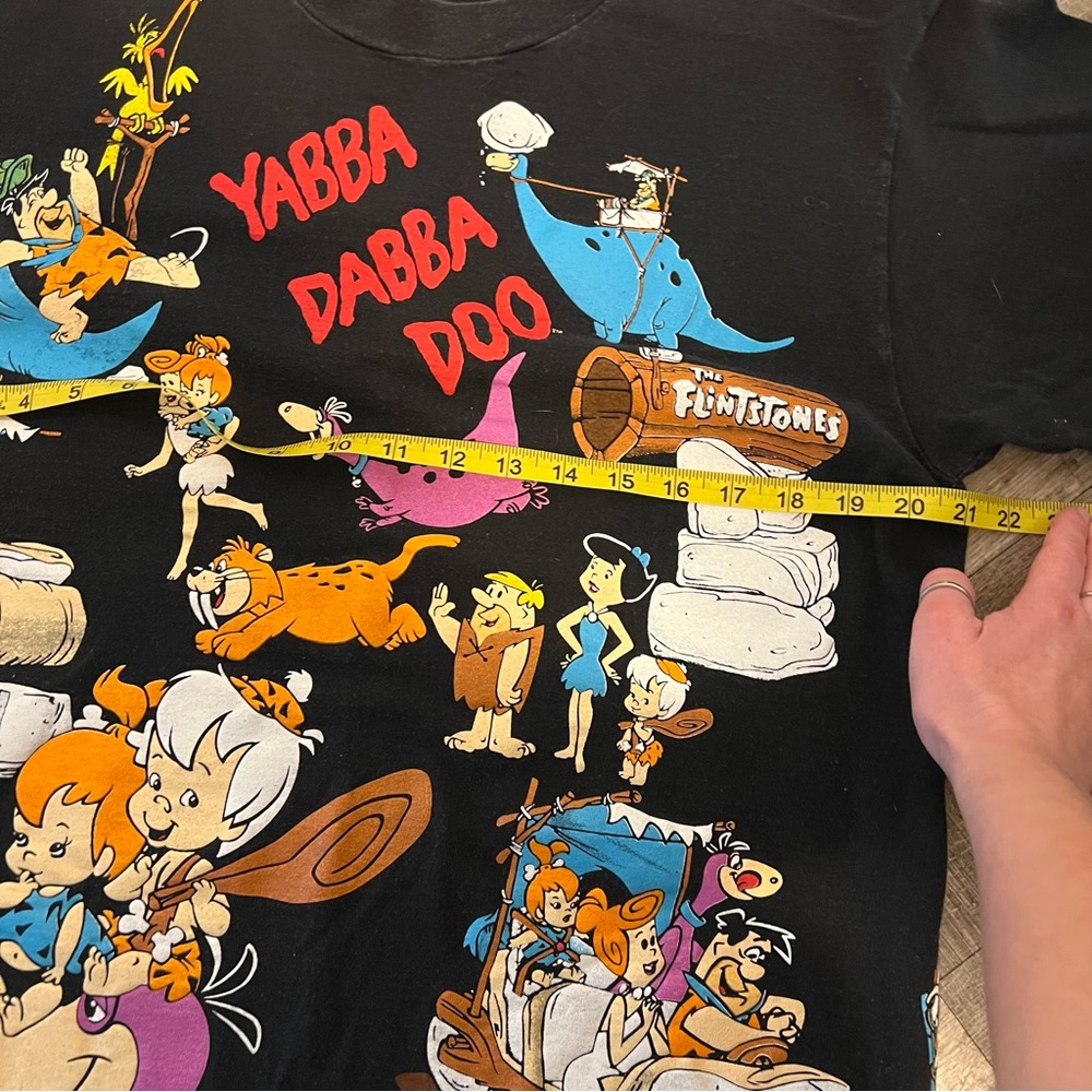 CLOSET CLOSING Flintstones T Shirt Vintage Tultex 1994 90s Front & Back Graphics - Picture 16 of 16